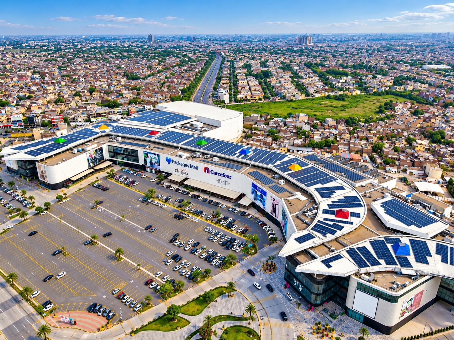 Rooftop solar on Packages Mall, Pakistan